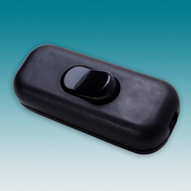 Interruptor 1/2 de fio preto - Lucchi