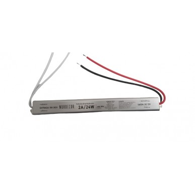 Fonte Slim para Fita de LED 24W - 12V - 2A - Nordecor