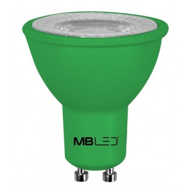LED GU10 6W Verde - MB LED