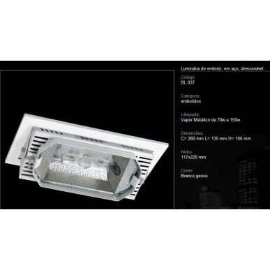Embutido Retangular BL 037 - Bellaluce