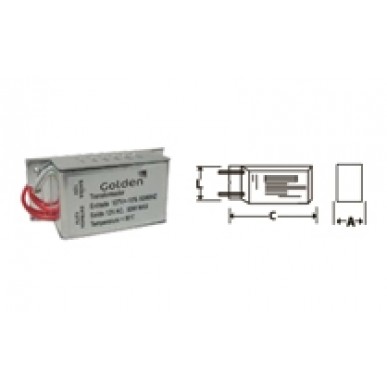 Trafo eletrônico 50W-127V/12V